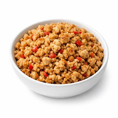 Stir-fried minced chicken with chili