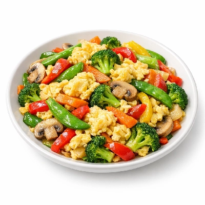 Stir-fried vegetables with egg