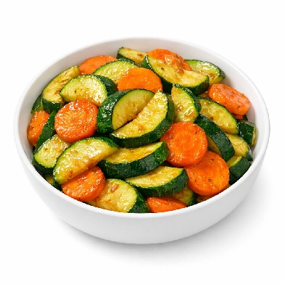 Stir-fried zucchini and carrots