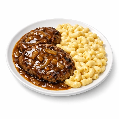 Stouffer homestyle salisbury steak in gravy & macaroni and cheese frozen entree