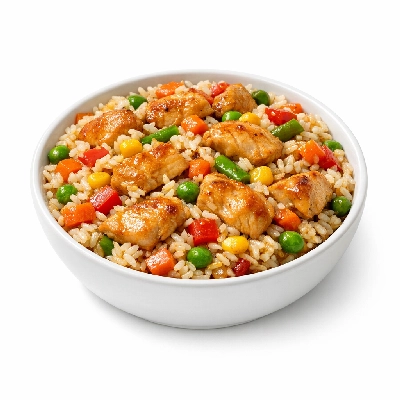 Stouffer lean cuisine lunch express rice and chicken stir-fry with vegetables frozen entree