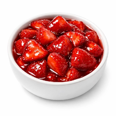 Strawberries canned heavy syrup pack solids and liquids