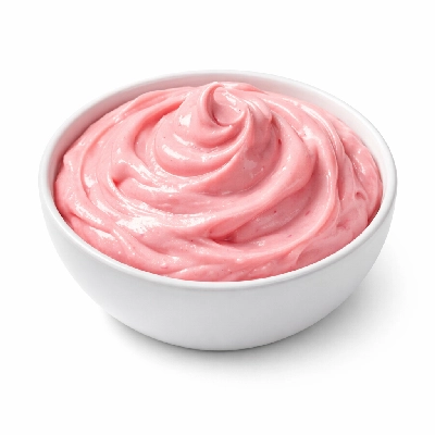 Strawberry-flavored frosting