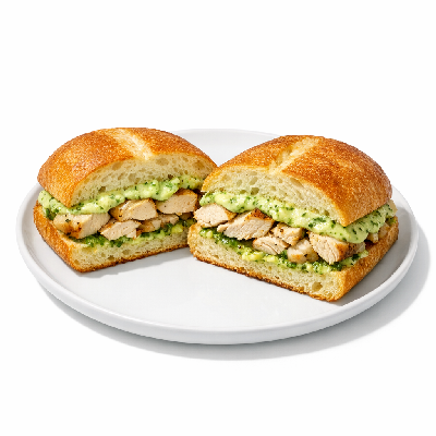 Subway Mediterranean Chicken with Pesto Mayo Sandwich