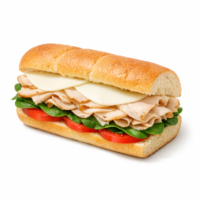 Subway Sandwiches 6'' Carved Turkey Provolone Spinach Tomato