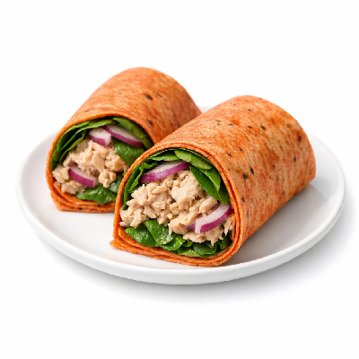 Subway Tomato Basil Wrap with Tuna Spinach and Red Onions