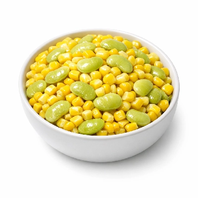 Succotash corn and limas cooked boiled drained without salt