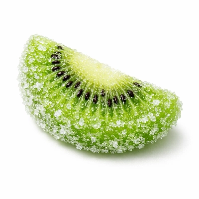 Sugar-coated kiwi slices