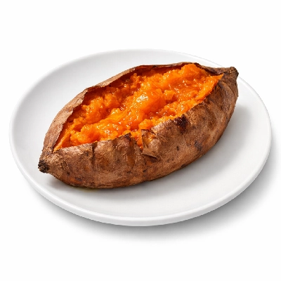 Sweet potato frozen cooked baked with salt sweet potato