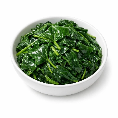 Sweet potato leaves cooked steamed with salt sweet potato