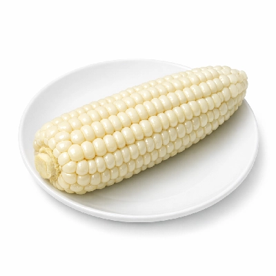 Sweet white corn boiled with salt