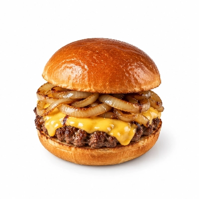 Swensons Drive-In Cheeseburg with Grilled Onions