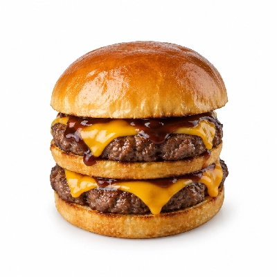 Swensons Drive-In Double Cheeseburg with A-1 Steak Sauce