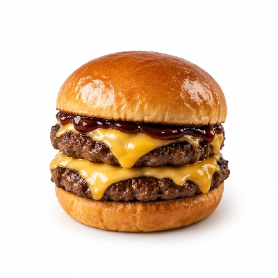 Swensons Drive-In Double Cheeseburg with Barbecue Sauce