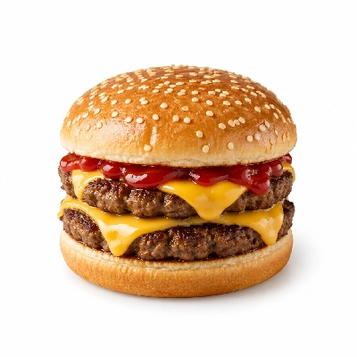 Swensons Drive-In Double Cheeseburg with Ketchup