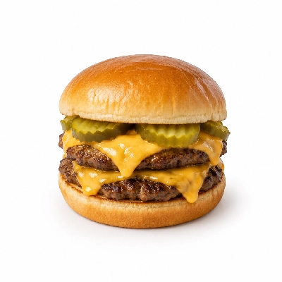 Swensons Drive-In Double Cheeseburg with Pickle Chips