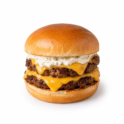 Swensons Drive-In Double Cheeseburg with Tartar Sauce