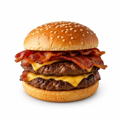 Swensons Drive-In Double Hamburg with Bacon