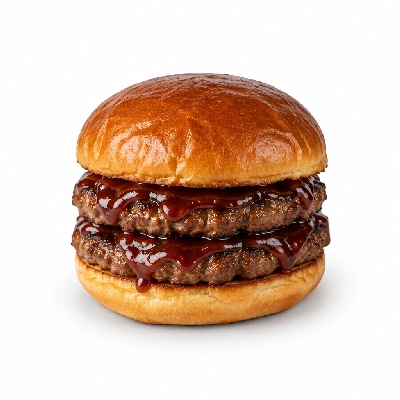 Swensons Drive-In Double Hamburg with Barbecue Sauce