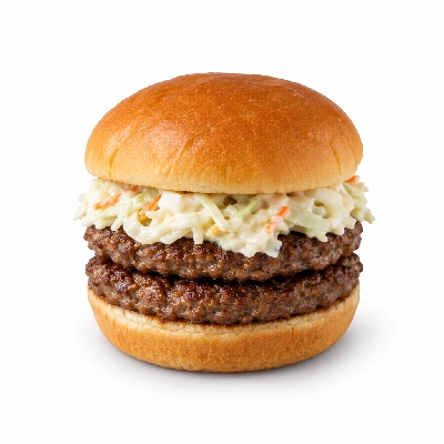 Swensons Drive-In Double Hamburg with Cole Slaw