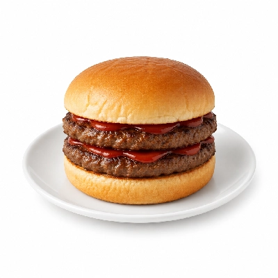Swensons Drive-In Double Hamburg with Ketchup