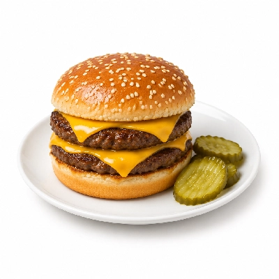 Swensons Drive-In Double Hamburg with Pickle Chips