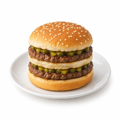 Swensons Drive-In Double Hamburg with Pickle Relish