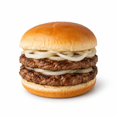 Swensons Drive-In Double Hamburg with Sliced Onions