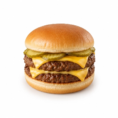 Swensons Drive-In Double Hamburg with Sweet Pickle