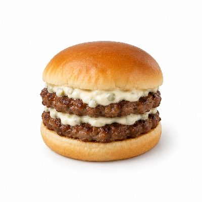 Swensons Drive-In Double Hamburg with Tartar Sauce