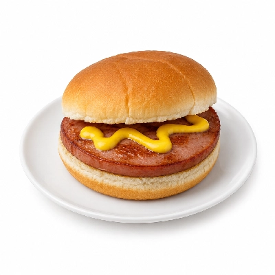 Swensons Drive-In Fried Bologna Sandwich with Yellow Mustard