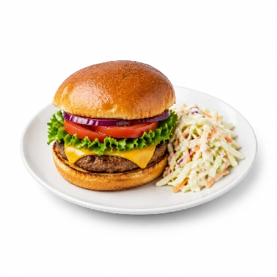 Swensons Drive-In Hamburg with Cole Slaw