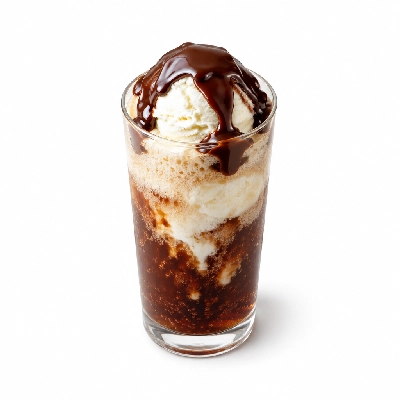 Swensons Drive-In Ice Cream Soda with Flavor Choice Hot Fudge