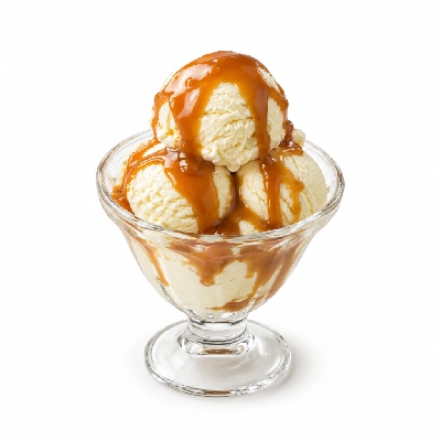 Swensons Drive-In Ice Cream Sundae with Topping Choice Caramel Syrup