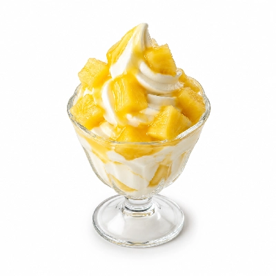 Swensons Drive-In Ice Cream Sundae with Topping Choice Pineapple