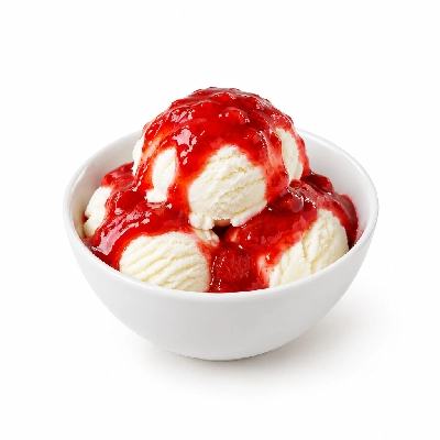 Swensons Drive-In Ice Cream Sundae with Topping Choice Strawberry