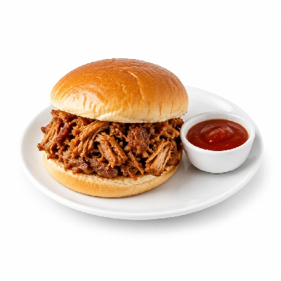 Swensons Drive-In Pork Sandwich with Dipping Sauce Choice Red