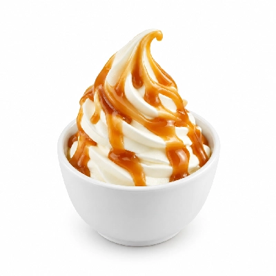 Swensons Drive-In Sundae with Topping Choice Caramel Syrup