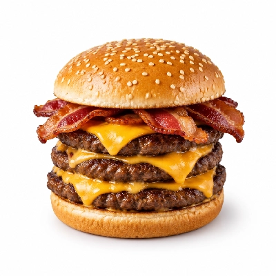 Swensons Drive-In Triple Cheeseburg with Bacon