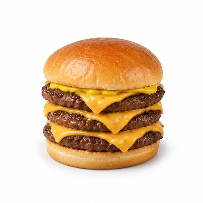 Swensons Drive-In Triple Cheeseburg with Mustard
