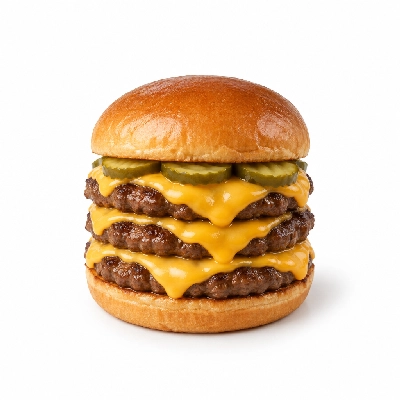 Swensons Drive-In Triple Cheeseburg with Pickle Chips