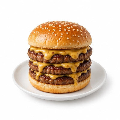 Swensons Drive-In Triple Hamburg with Honey Mustard