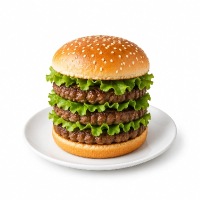 Swensons Drive-In Triple Hamburg with Lettuce