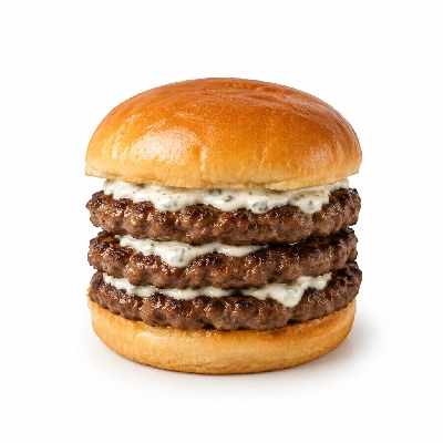 Swensons Drive-In Triple Hamburg with Tartar Sauce