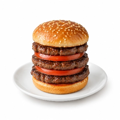 Swensons Drive-In Triple Hamburg with Tomato