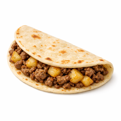 Taco Bell Beefy Potato Flatbread Taco