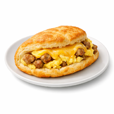 Taco Bell Breakfast Biscuit Taco Sausage Egg & Cheese