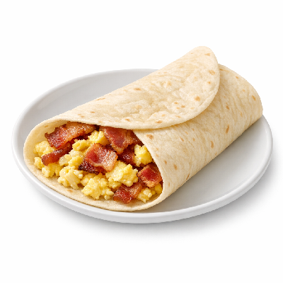 Taco Bell Morning Dollar Value Men Breakfast Soft Taco Bacon