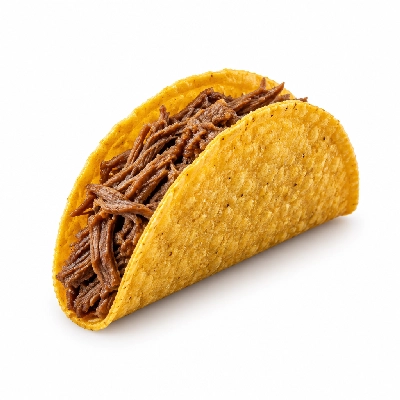 Taco John's 10g or Less of Fat Shredded Beef Crispy Taco