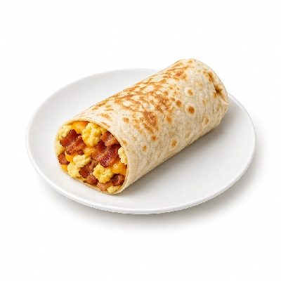 Taco John's Breakfast Menu Scrambler Burrito Bacon